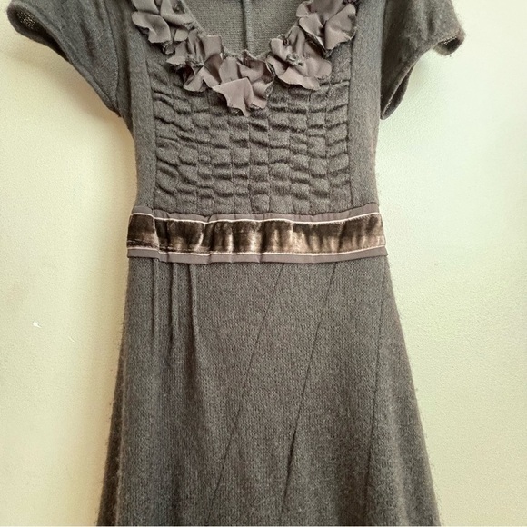 Rinascimento XS Knit Mohair Blend Short Sleeve Bubble Hem Sweater Dress EUC - Picture 5 of 15